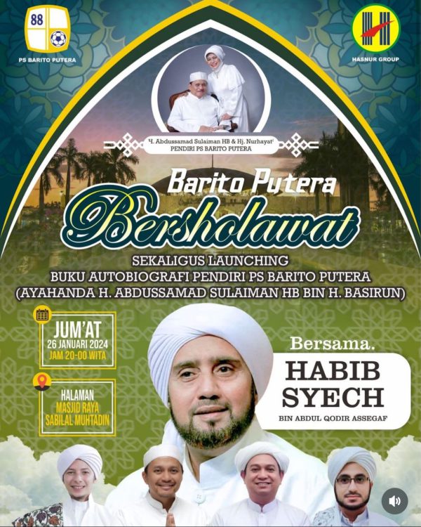 Hadiri Barito Bersholawat Dan Launching Buku Bersama Habib Syech