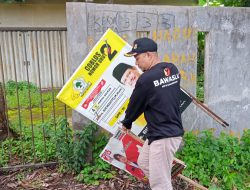 Bawaslu Tertibkan APK Yang Masih Terpasang di Masa Tenang