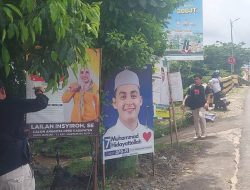 Hari Pertama Masa Tenang, Banyak APK dan Bendera Partai di Kabupaten Banjar yang Belum Dilepas