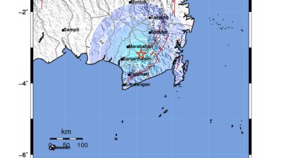 Gempa 4,8 M, BMKG Kalsel: Gempa Dangkal Akibat Patahan Meratus