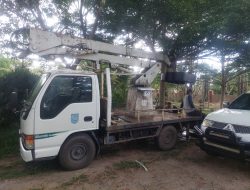 Tahun Ini DPRKPLH Dapat 1 Unit Mobil Skaylift untuk Menunjang Penerangan Kabupaten Banjar