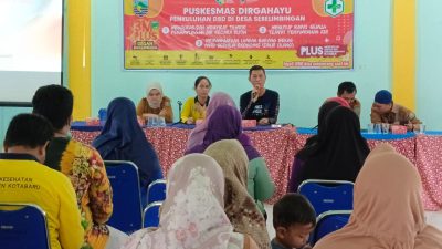 Waspadai DBD, Dinkes Kotabaru Gelar Penyuluhan DBD di Desa Sebelimbingan