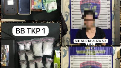 Satpolairud Polresta Banjarmasin Ringkus Pasutri Pengedar Sabu, Hampir 1 Ons Sabu Diamankan dari Keduanya