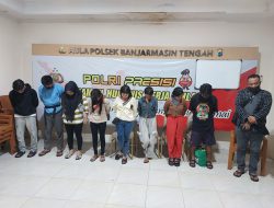 Puluhan Remaja Diamankan Polisi saat Patroli Gabungan Polresta Banjarmasin Bersama Polda Kalsel