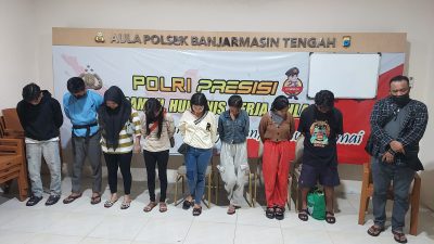 Puluhan Remaja Diamankan Polisi saat Patroli Gabungan Polresta Banjarmasin Bersama Polda Kalsel