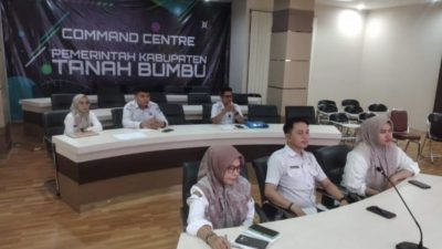 Pemkab Tanbu Ikuti Rakor Pengendalian Inflasi Daerah Melalui Zoom Meeting