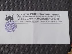 Beredar Amplop Sumbangan Liar Haul Syekh Muhammad Arsyad Al Banjari, Pelakunya Sekelompok Remaja