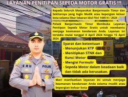 Polsek Banjarmasin Timur Buka Layanan Penitipan Motor Gratis Bagi Pemudik