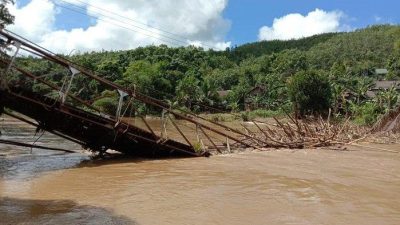 Ambrol Sejak 2020, Jembatan Gantung Pengaron Diajukan PUPRP Banjar ke BPJN