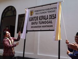 Bupati Aulia Resmikan Kantor Pembakal Batu Tunggal