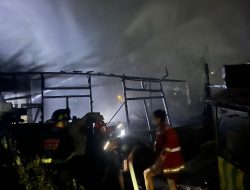 Kebakaran di Gang 9 Jalan Veteran Banjarmasin, Empat Rumah Warga Terbakar