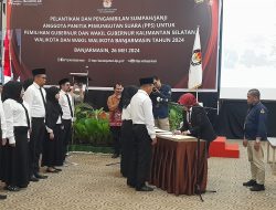 KPU Banjarmasin Lantik 156 Anggota PPS