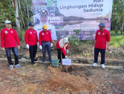 Pj Bupati Tabalong Lakukan Penanaman Bibit Pohon Buah-Buahan Sekitaran Jalan Nan Sarunai