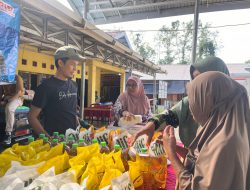 Pasar Murah Disperindag Balangan di Desa Gulinggang Laris Manis Diserbu Warga