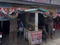 Satpol PP dan Damkar Tanbu Imbau Masyarakat Pasang Bendera Merah Putih