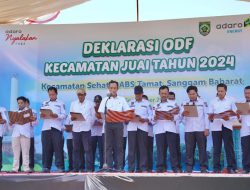 Kecamatan Juai Deklarasikan Diri Sebagai Wilayah ODF Pertama di Balangan