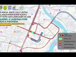 Kongres Rakernas JKPI, Jalan Simpang 4 Lambung Mangkurat di Tutup Sementara