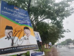 APK Calon Gubernur Kalsel Muhidin-Hasnur Diduga Sengaja Dirusak
