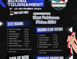 Memperingati Hari Pahlawan, Hasnuryadi Sulaiman Dukung Kejuaraan Tinju di Toko Kopi Mae