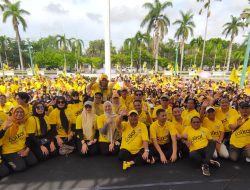 HUT ke 60, Partai Golkar Banjarmasin Rayakan Senam Sehat Diikuti Ribuan Warga