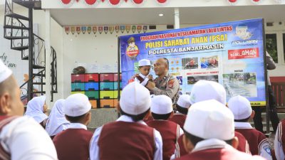 Sat Lantas Polresta Banjarmasin Tanamkan Keselamatan Berlalu Lintas Sejak Dini