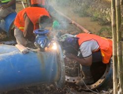 Tingkatkan Pasokan Air Untuk Pelanggan, PTAM Intan Banjar Lakukan Penggantian Pipa 500 mm
