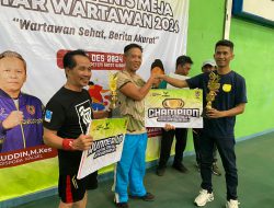 Jadi Ajang Silaturahmi Awak Media, Wartawan Olahraga Gelar Festival Tenis Meja