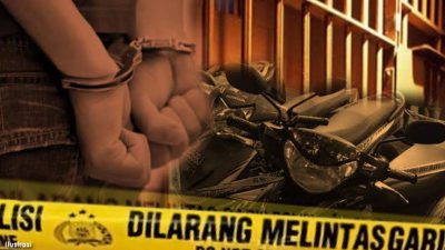 Pasutri Maling Motor Digulung Polisi, Penadah Ikut Terciduk
