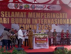 Peringatan Hari Buruh Internasional 2025 di Mapolresta Banjarmasin Berlangsung Meriah
