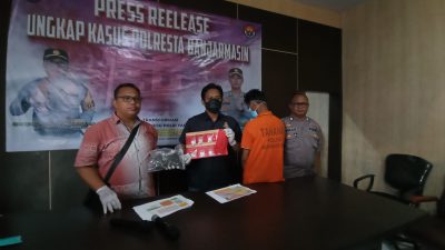 Polsek Banjarmasin Barat Bekuk Pengedar Sabu, Amankan Barang Bukti Hampir 30 Gram