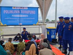 Polairud Polresta Banjarmasin Gelar Pengobatan Gratis bagi Warga Pesisir di Shelter Kubah Basirih