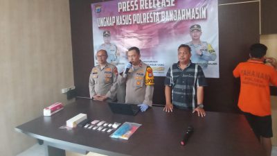 Miliki 60,68 Gram Sabu dan 40 Butir Ekstasi, Buruh Harian di Banjarmasin Barat Diciduk Polisi