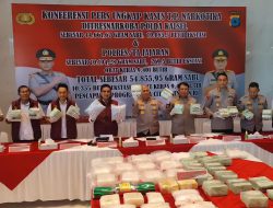Polda Kalsel Ringkus 37 Tersangka Dengan Barang Bukti Sabu 44,6 Kilogram, Keterlibatan Fredy Pratama Masih Jadi PR