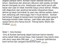 Viral Postingan Wakil Walikota Banjarmasin Kabarkan ada Remaja Dirudapaksa Ayah Angkat Hingga Hamil