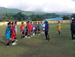 Seleksi Terakhir Tim Sepak Bola Kotabaru Jelang Porprov Tanah Laut Digelar di Stadion Bamega