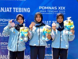 Tim Panjat Tebing Kalsel Kembali Sumbang Medali di POMNAS XIX Semarang