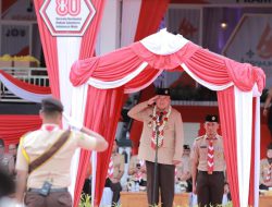 Apel Besar Peringatan Hari Pramuka ke-64, Gubernur H. Muhidin Serukan Kolaborasi Membangun Ketahanan Bangsa