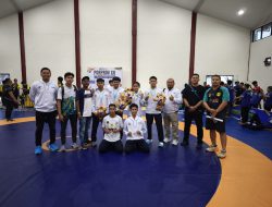 Gulat Batola Sumbang Dua Emas, Satu Perak dan Satu Perunggu di Hari Pertama Porprov Kalsel XII 2025