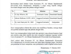 Tiga Nama Komisaris PAM Bandarmasih Ditetapkan, Siapa Saja?