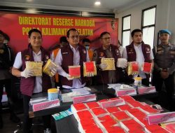 Ditresnarkoba Polda Kalsel Ringkus 3 Tersangka Penyelundup Sabu dan Ekstasi Senilai Rp 91,7 Miliar