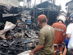 Kebakaran di Teluk Tiram, Enam Rumah warga Dekat SMA 4 Banjarmasin Terdampak