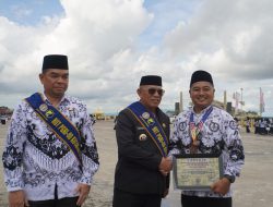 Bupati Kotabaru H.Muhammad Rusli,S.Sos Pimpin Upacara HUT ke-80 PGRI dan HGN 2025 Tingkat Kalsel
