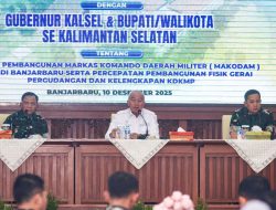 Gubernur Muhidin Bersama Bupati/Walikota se-Kalsel Sepakat Dukung Pembangunan Markas Kodam Lambung Mangkurat di Banjarbaru