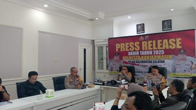 Polresta Banjarmasin Turunkan Ratusan Personel Gabungan Amankan Tahun Baru 2026