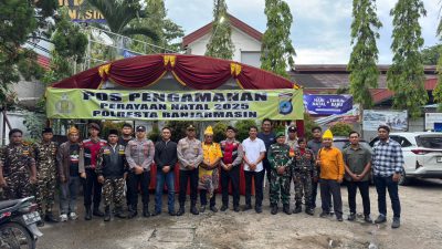 Polresta Banjarmasin Libatkan PAM Swakarsa Dałam Pengamanan Nataru 2025