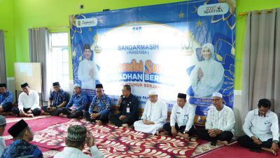 Serambi Surau PAM Bandarmasih Sasar Sungai Lulut, 50 Paket Sembako dan Bantuan Operasional Diserahkan