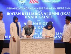 IKA Unair Kalsel Teken MoU dengan Bank Kalsel dan Amanah Group, Dirangkai Buka Puasa Bersama Anak Panti