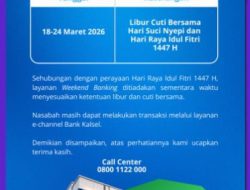 Bank Kalsel Sesuaikan Layanan Operasional saat Liburan Hari Raya