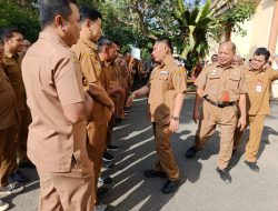 Penuh Makna! Apel Gabungan HST Dirangkaikan Halal Bihalal dan Penghormatan ASN Purna Tugas