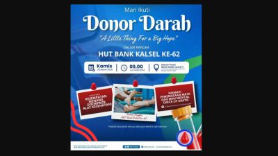 Momen HUT, Bank Kalsel Ajak Mayarakat Donorkan Darah